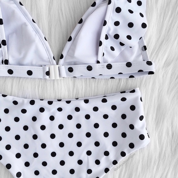❤️CLEARANCE❤️ polka dot high waisted ruffle bikini - Picture 5 of 8